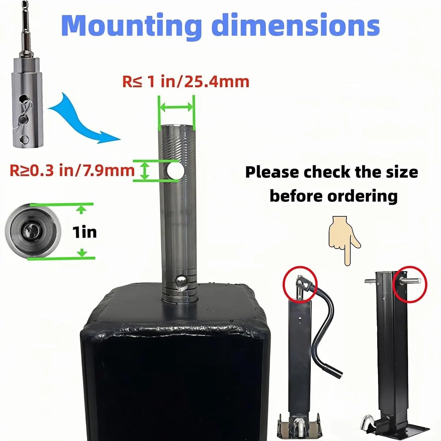 Jack Drill Adapter, 1 Inch Drive Shaft Stainless Steel Heavy Duty Adapter for Electric Drill