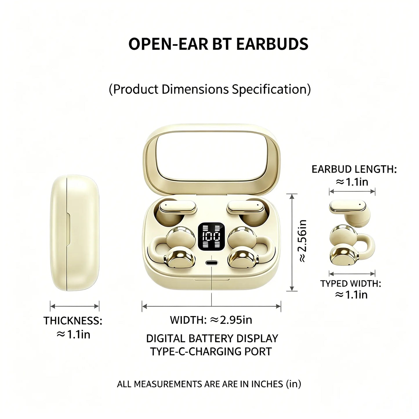 Fluffdrip Q10 2 Pairs in 1 Case Wireless Earbuds Bluetooth TWS Headphones