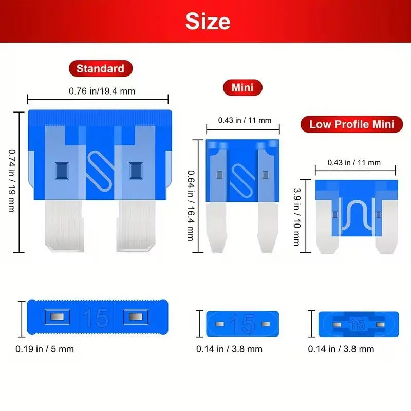 306PCS Car Blade Fuse Assortment Set for Automotive Applications