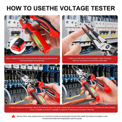 8-in-1 Multi-Function Wire Stripper Pliers Diagonal Cutters