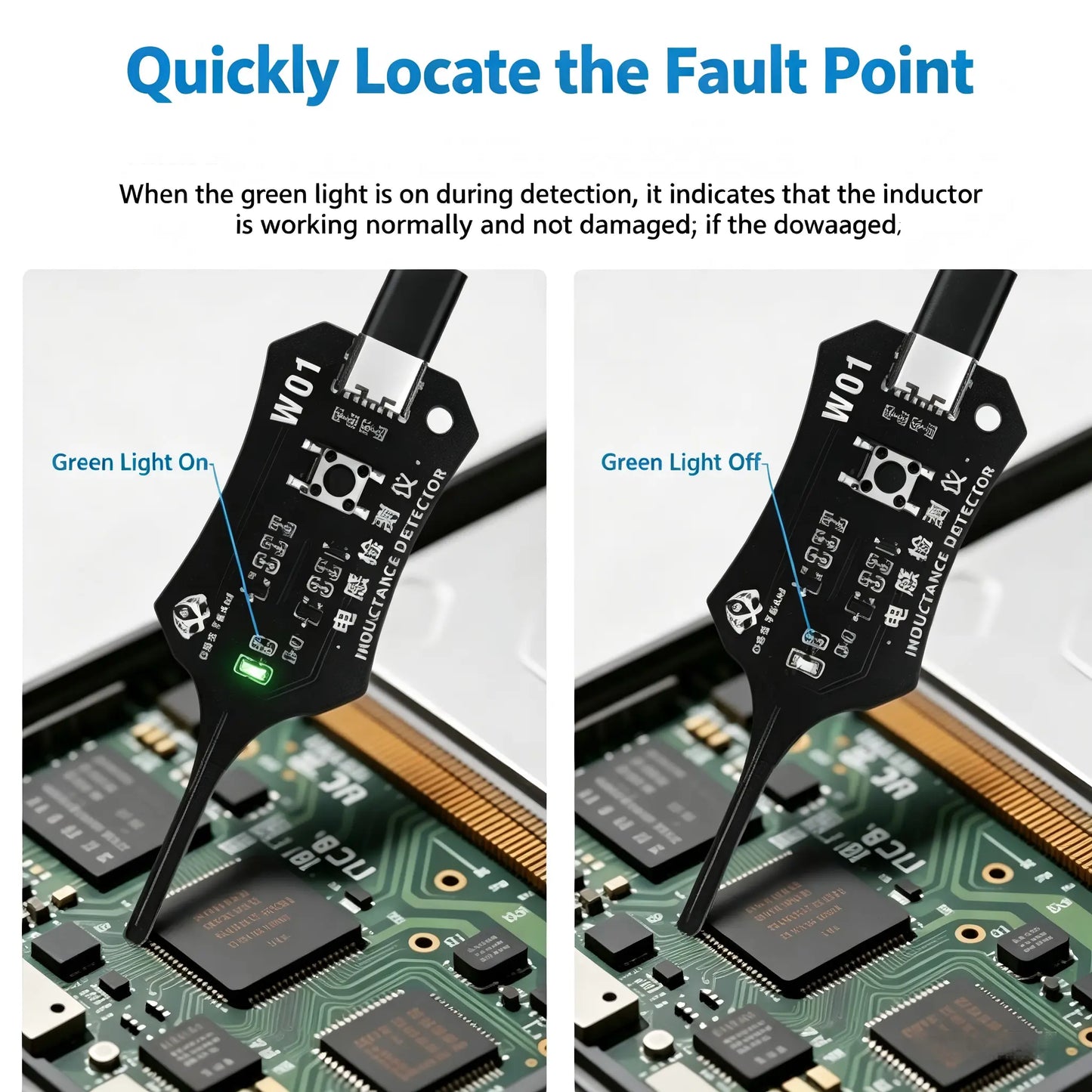 Type-C Inductor Tester Motherboard Coil Detector Electronic Circuit Board Inductance Tester