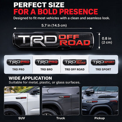 TRD Off Road Sport Pro Emblem Decal Self adhesive Badge Stickers