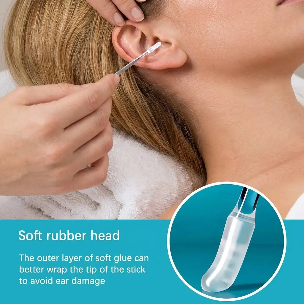 48Pack Reusable Ear Cleaner Sticky Pick Silicone Earwax Remover