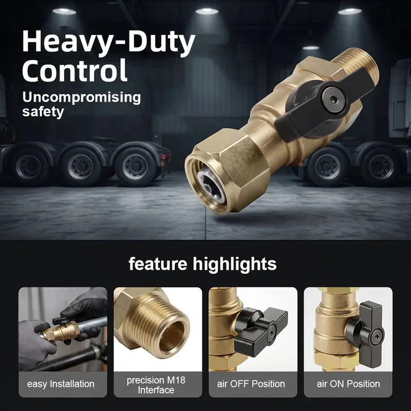 M18x1.5 Air Brake Cut-Off Valve with Exhaust Port