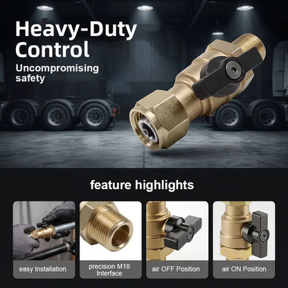 M18x1.5 Air Brake Cut-Off Valve with Exhaust Port