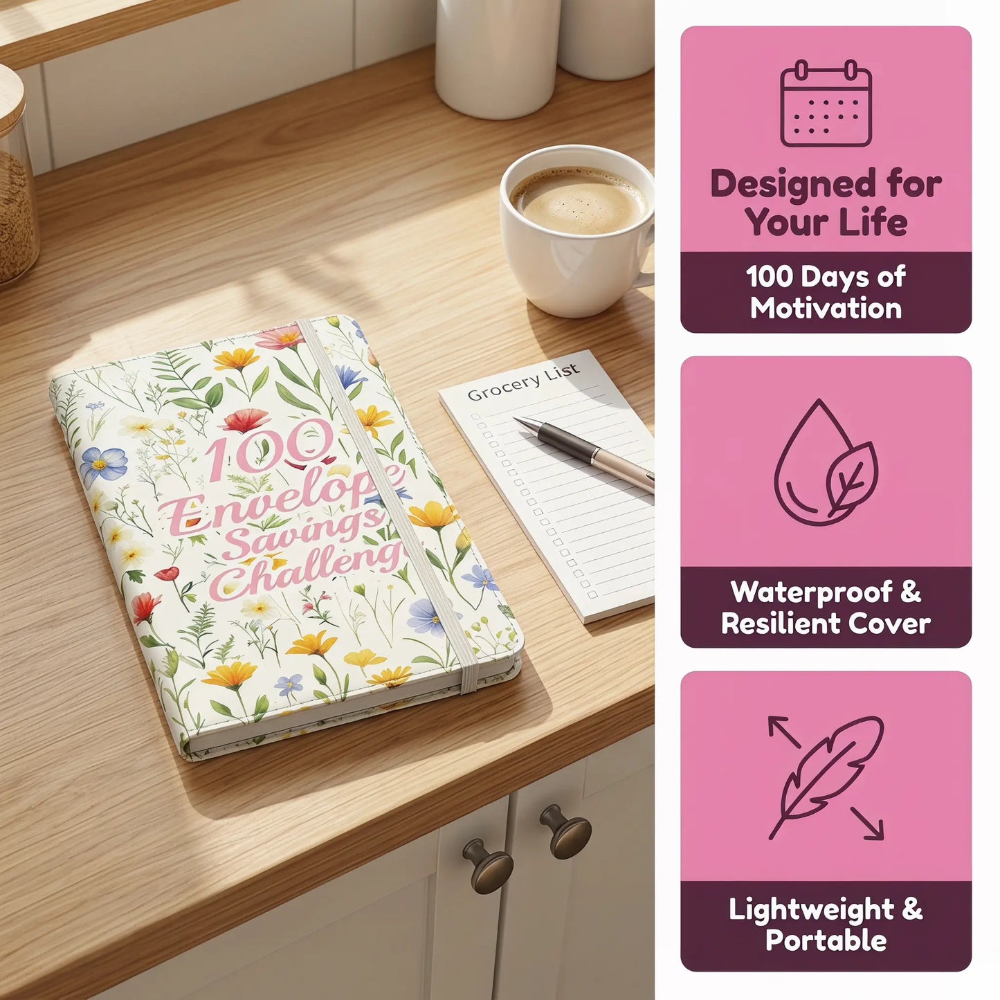 100-Day Savings Challenge Envelope Book