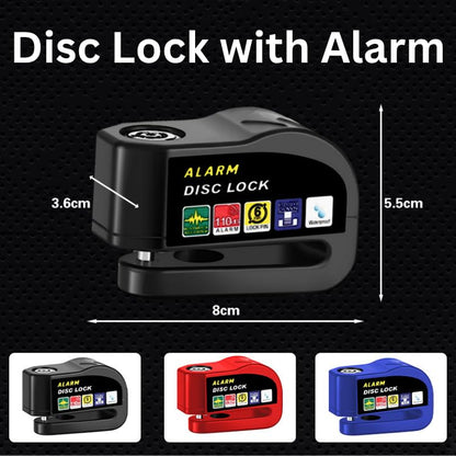 Brake Wheel Lock | Strong Motorcycle Alarm Disc Lock Anti-Theft biccle Brake Wheel Lock