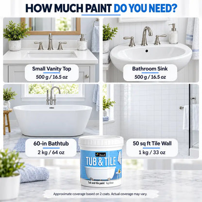 Tub and Tile Paint Refinishing Kit with Hardener