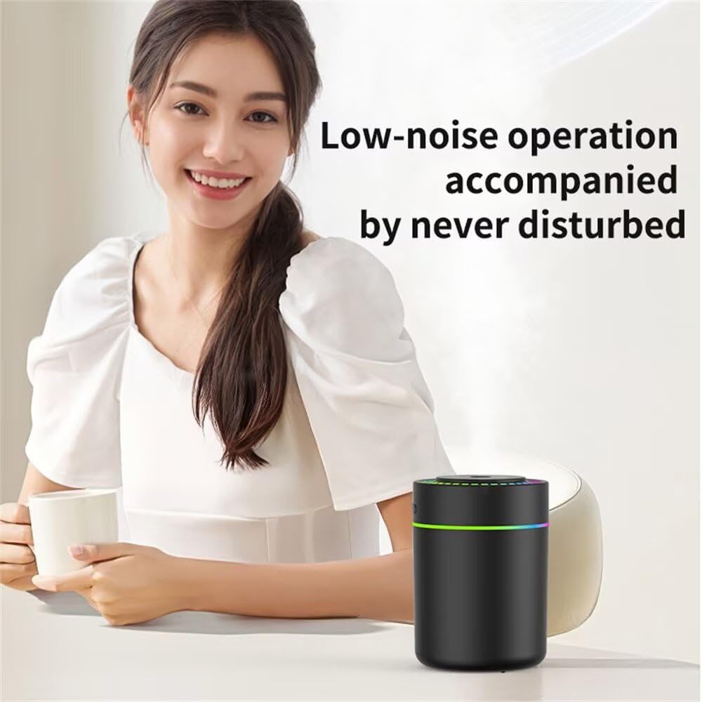 Portable Color-Changing LED Humidifier with 12-Piece Essential Oil Set