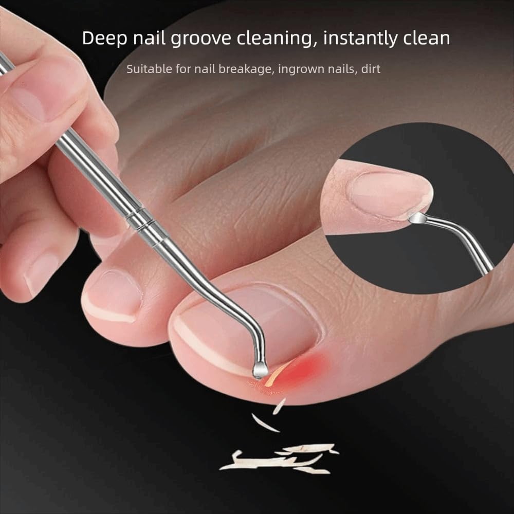 Wide-Opening Sharp Jaws Stainless Steel Large Nail Clippers Set with Nail File