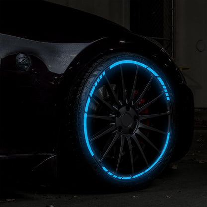 12PCS Strong Reflective Car Wheel Hub Stickers Auto Truck Motorcycle Bicycle Wheels Rim Decal