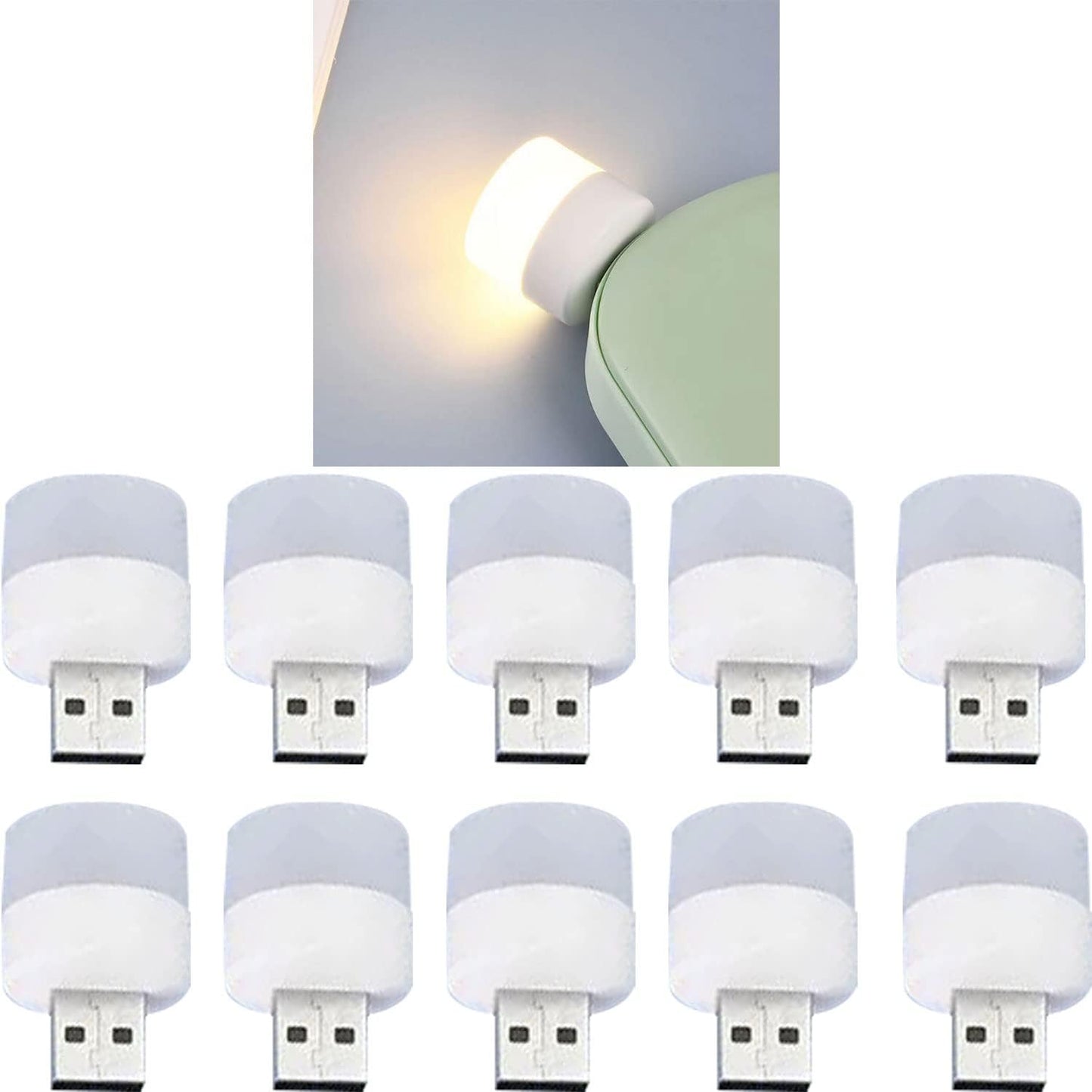 10Pcs USB Mobile Small Round Light USB LED