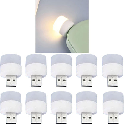10Pcs USB Mobile Small Round Light USB LED