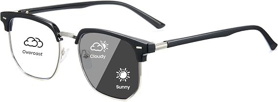 Multifocal Photochromic Reading Glasses with Blue Light Filter
