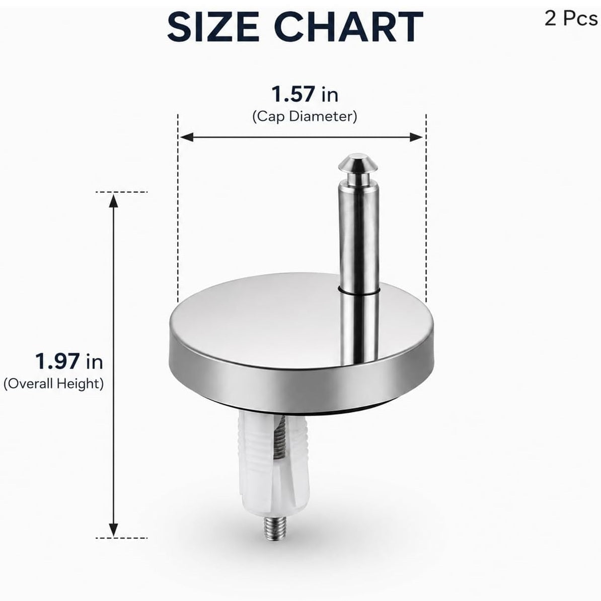 2Pcs Toilet Seat Fixing Bolts