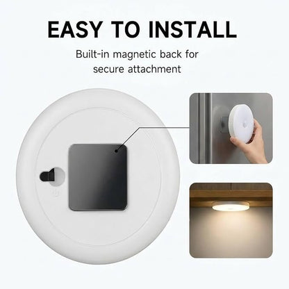 3 Pcs Rechargeable Motion Sensor 3 Color Night Light for Bedroom, Hallway, Cabinet