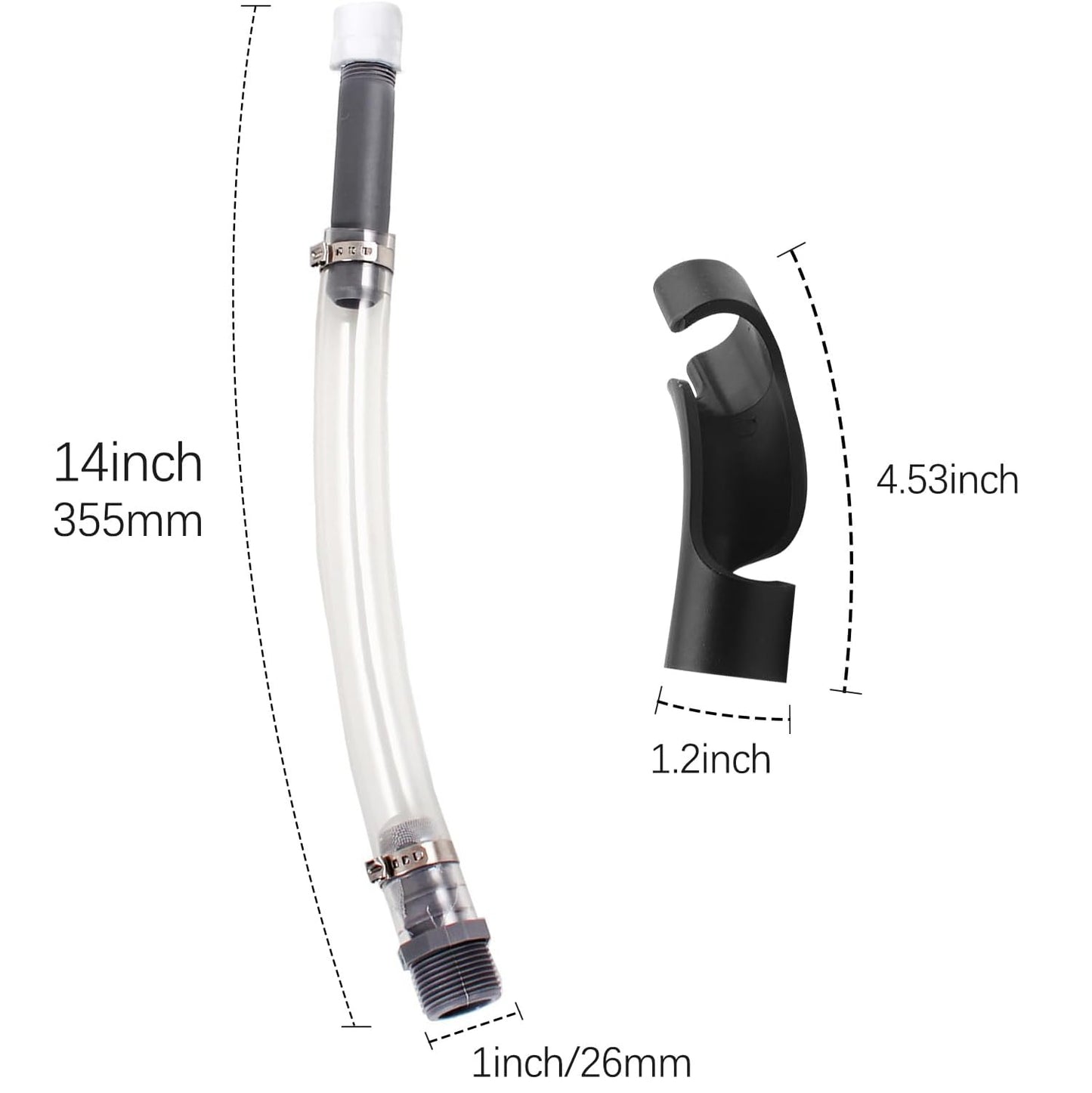 Universal Flexible Fuel Filler Hose, Compatible with Racing Fuel Containers