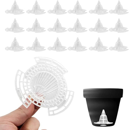 20Pcs Seed Pot Kit Plastic Flower Pot Hole Mesh Pad