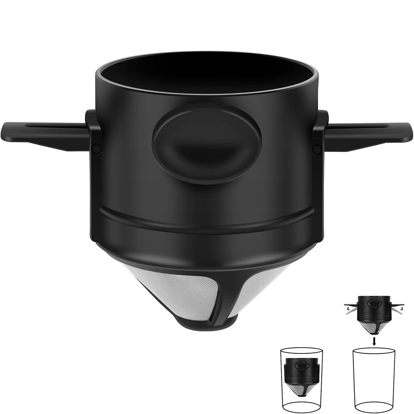 Pour Over Coffee Maker - Portable Stainless Steel Reusable Coffee Filter
