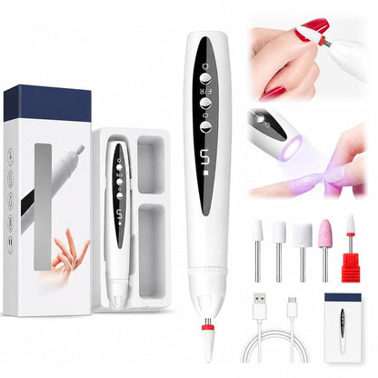 5-Piece Cordless Rechargeable Manicure Grinding and Grooming Tool Set