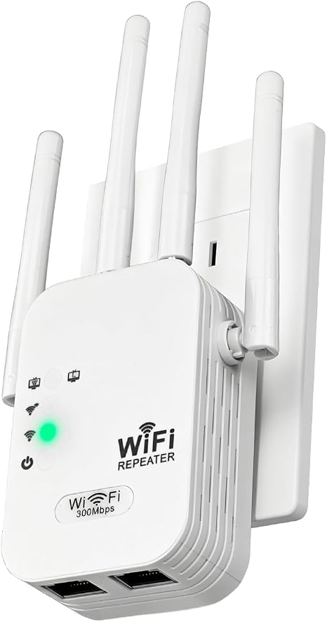 WiFi Extender Signal Booster with Ethernet Port 4 Directional Antennas