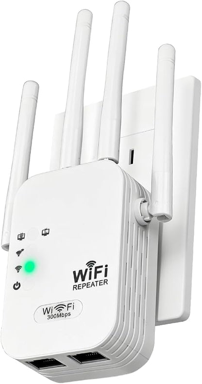 WiFi Extender Signal Booster with Ethernet Port 4 Directional Antennas