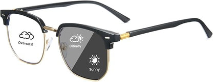 Multifocal Photochromic Reading Glasses with Blue Light Filter