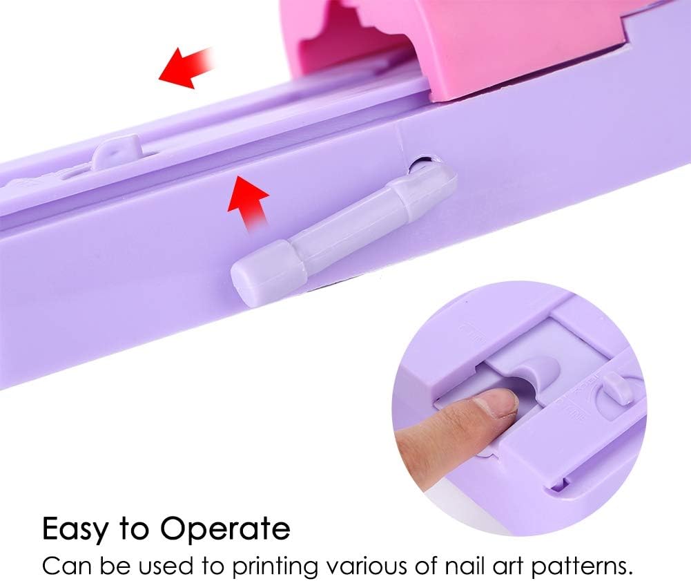 DIY Nail Art Printer Kit Manicure Stamp Plate Drawing Printing Enamel
