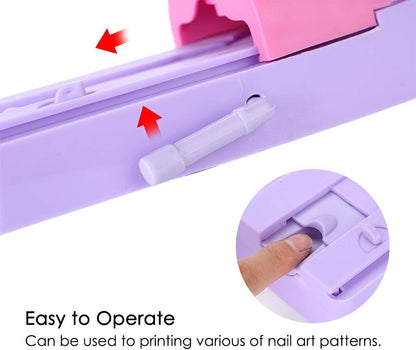 DIY Nail Art Printer Kit Manicure Stamp Plate Drawing Printing Enamel