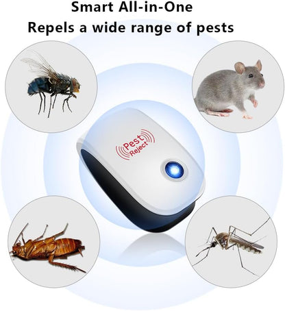 6 Pack Ultrasonic Plug in Pest Reject Indoor for Spiders, Mices, Mosquitoes, Roaches