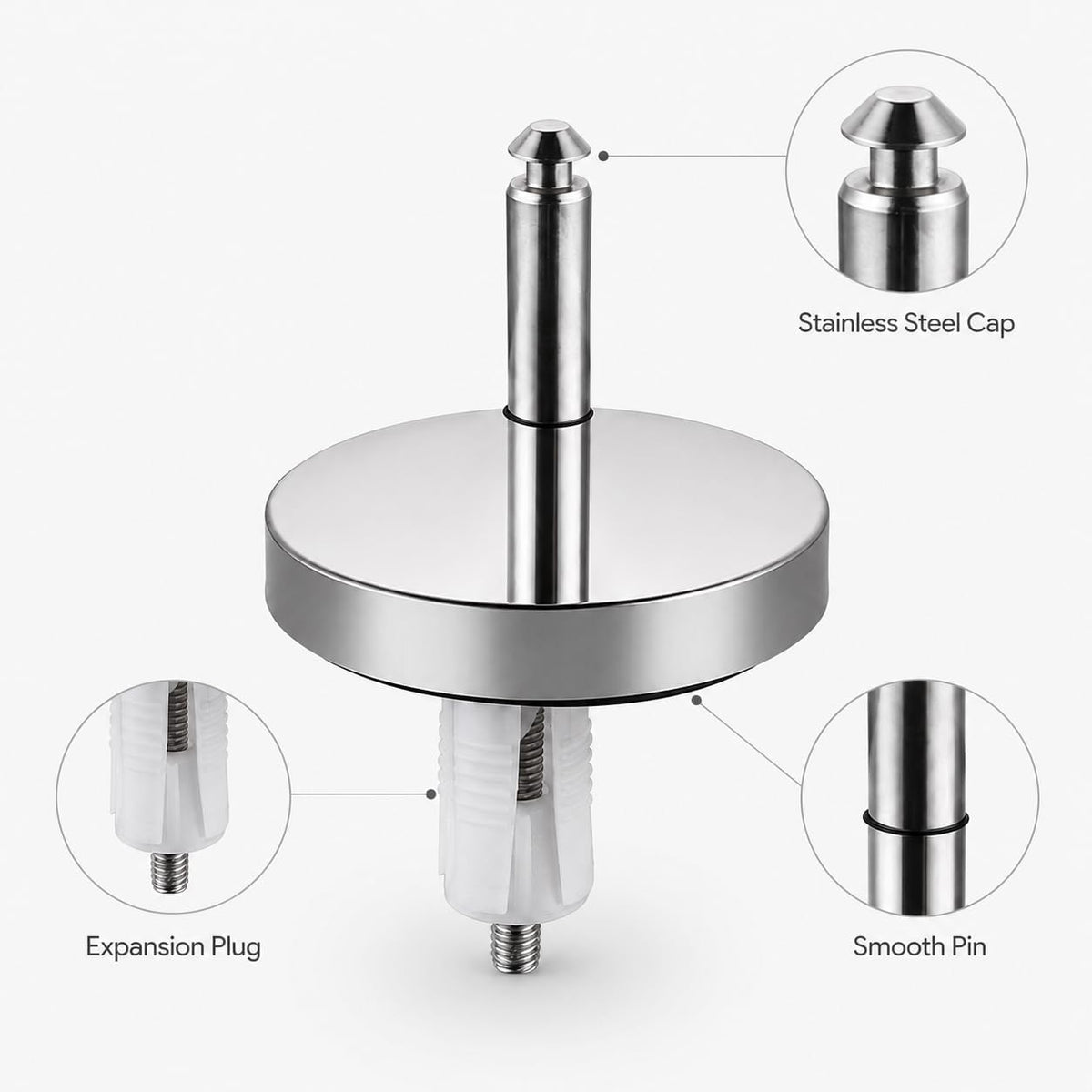 2Pcs Toilet Seat Fixing Bolts