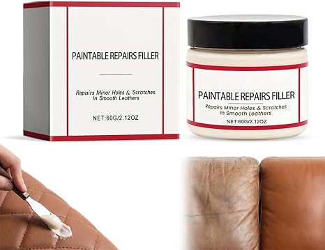 Flexible Fast Drying Leather Repair Compound Fixes Holes Tears Cracks Scratches for Car Seats Furniture Shoes