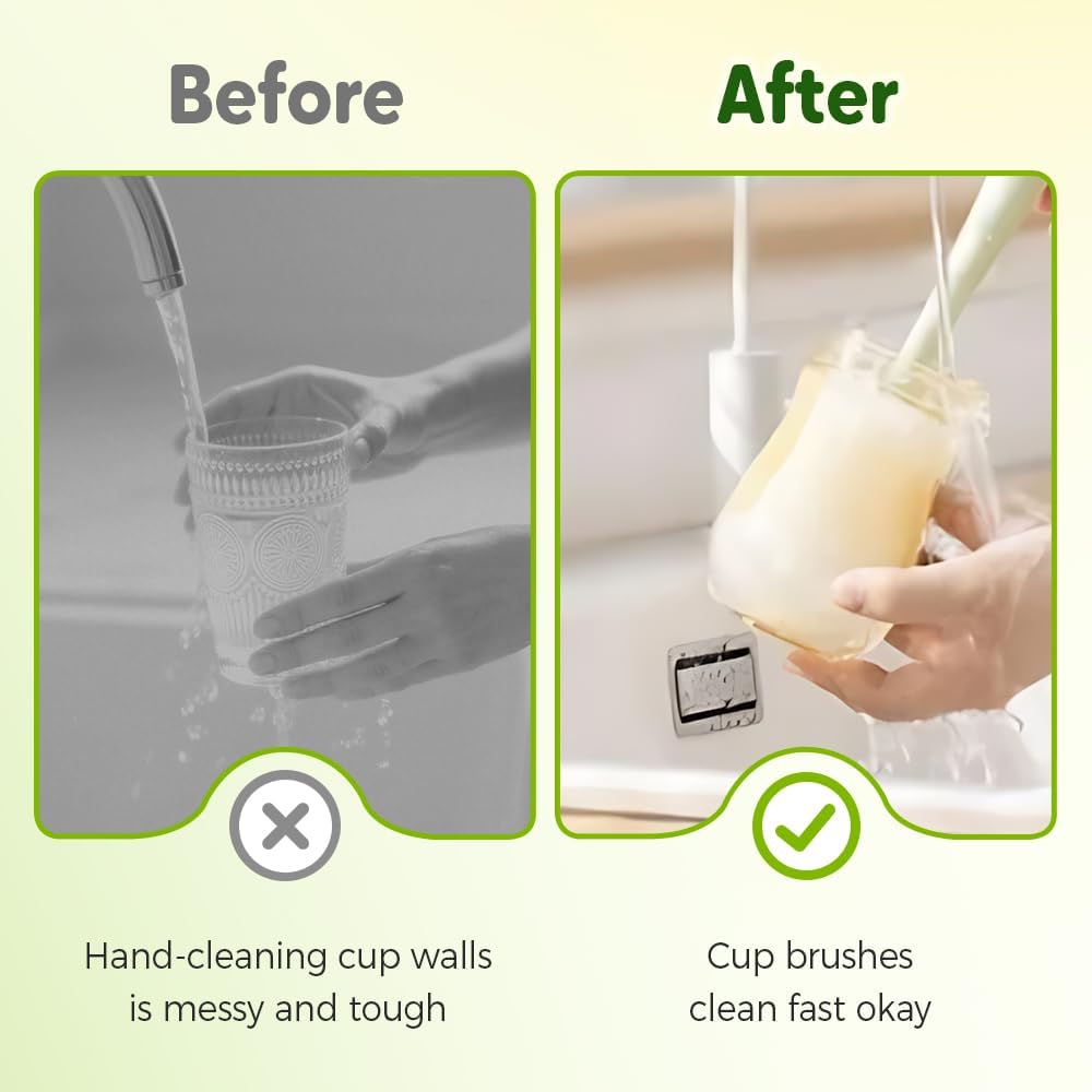 2 PCS 5-in-1 Multifunctional Bottle Cleaning Brush Set