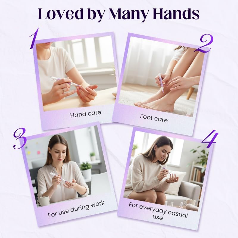 2-in-1 Nail Care Tool with Ceramic Cuticle Pusher & Moisturizing Oil