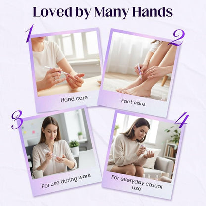 2-in-1 Nail Care Tool with Ceramic Cuticle Pusher & Moisturizing Oil