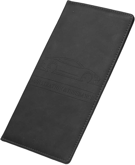Leather Car Registration and Insurance Holder Glove Box Organizer
