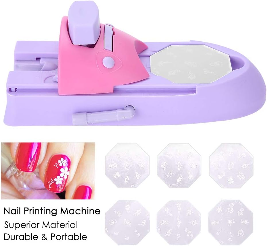 DIY Nail Art Printer Kit Manicure Stamp Plate Drawing Printing Enamel