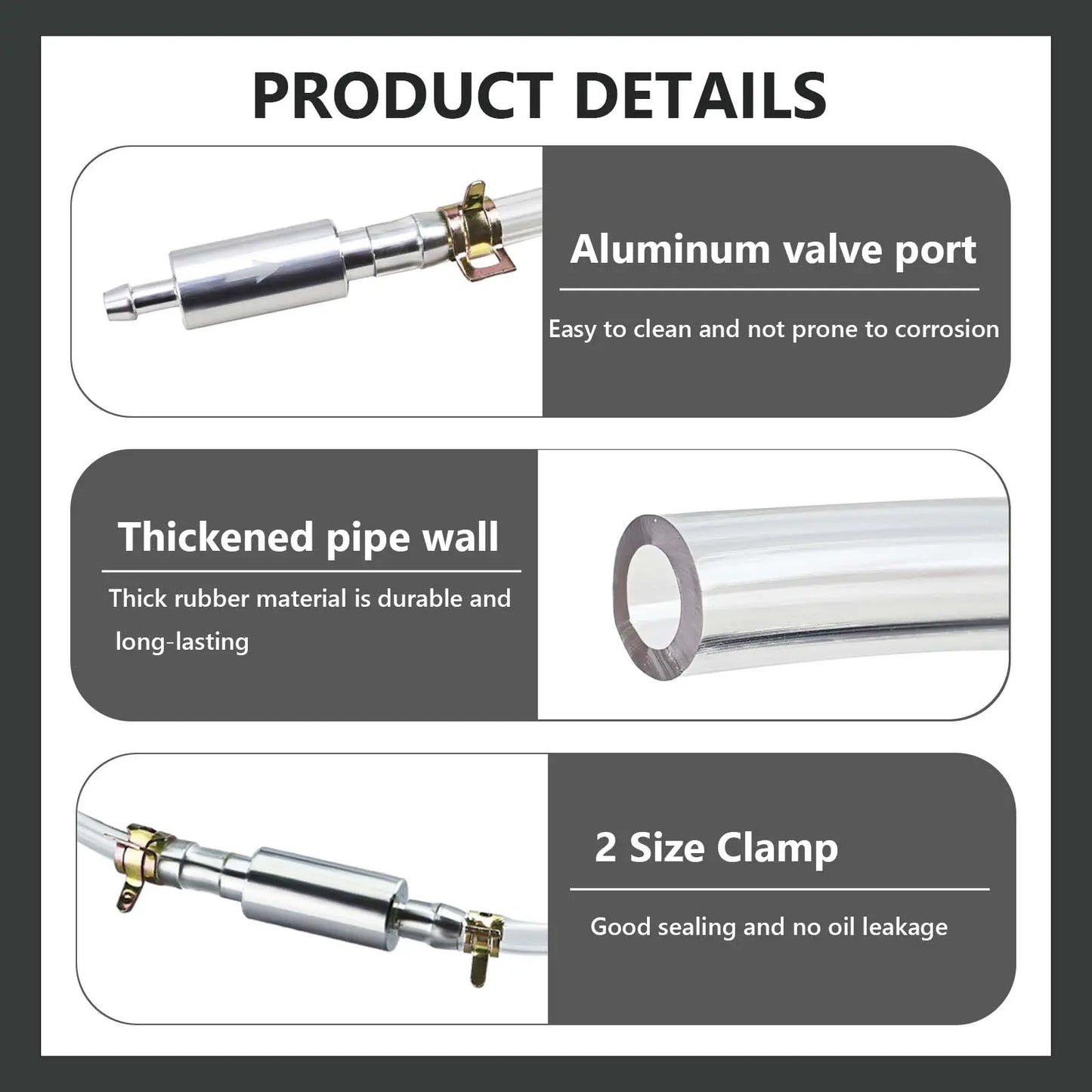 Brake Bleeder Hose Kit - One Way Check Valve Tube Bleeding Tool