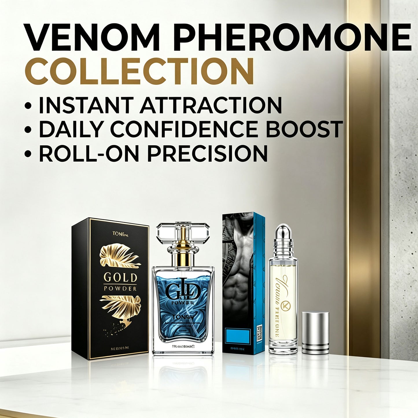 2 Pack Long-Lasting Scents Attraction Pheromone Infused Essential Oil Perfume for Men
