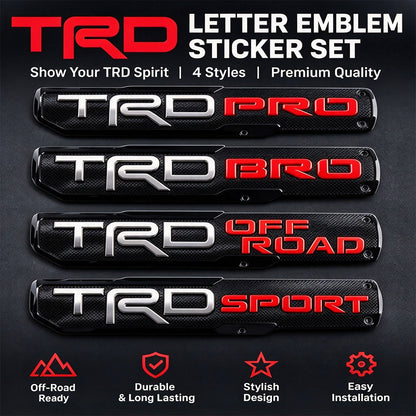 TRD Off Road Sport Pro Emblem Decal Self adhesive Badge Stickers