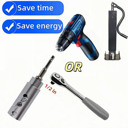 Jack Drill Adapter, 1 Inch Drive Shaft Stainless Steel Heavy Duty Adapter for Electric Drill