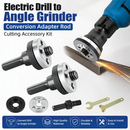 Electric Drill to Angle Grinder Conversion Adapter