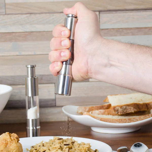 6" Stainless Steel Presto Push Salt and Pepper Mill