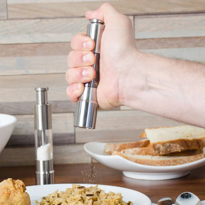 6" Stainless Steel Presto Push Salt and Pepper Mill