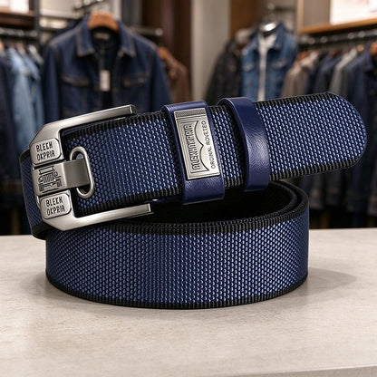 Men’s Nylon Canvas Belt with Pin Buckle