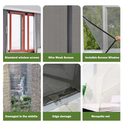 Window Screen Repair Tape, Adhesive Gray Screen Repair Strip