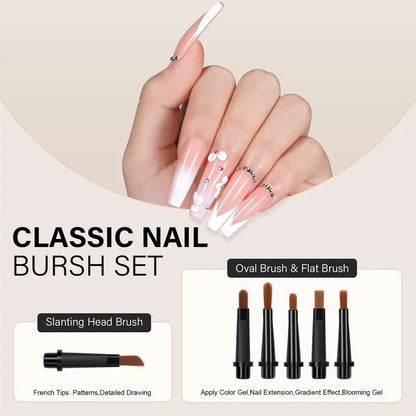 12-Piece Replaceable Tip Nail Art Brush Set