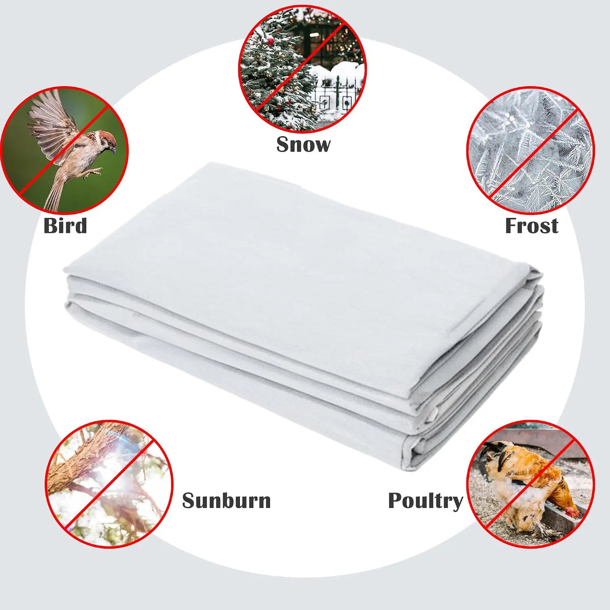 Plastic Outdoor Frost Cover - Winter Protection for Trees, Plants, Shrubs