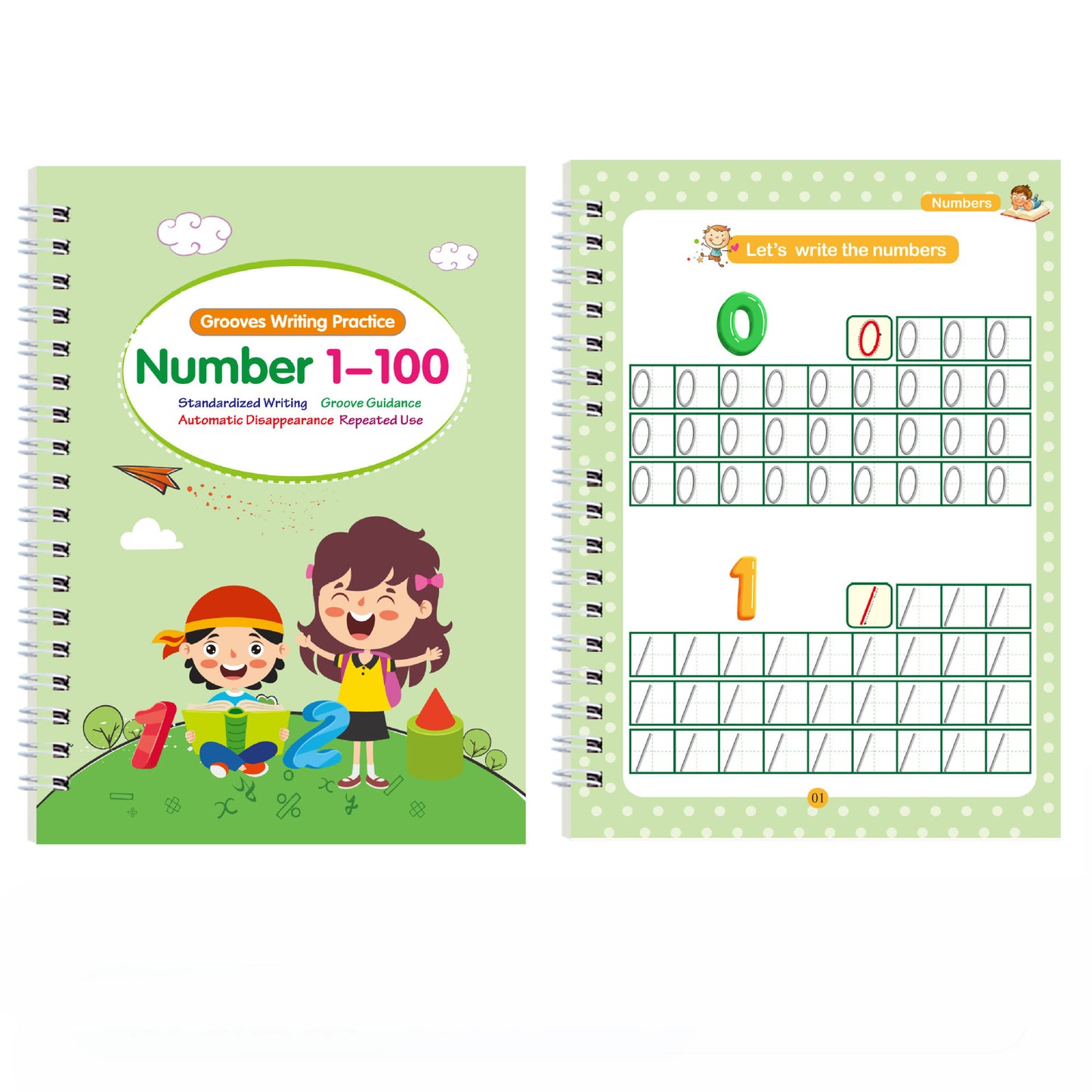 Large Magic Grooved Writing Practice for Kids 3-5