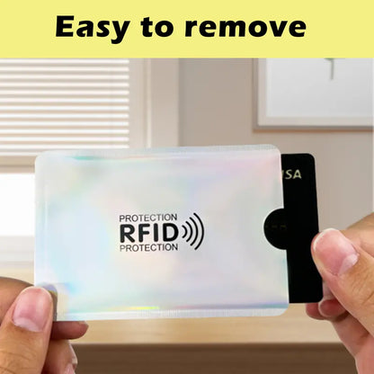 8-Pack RFID Blocking Card Sleeves – Protect Credit Cards & IDs from Electronic Theft